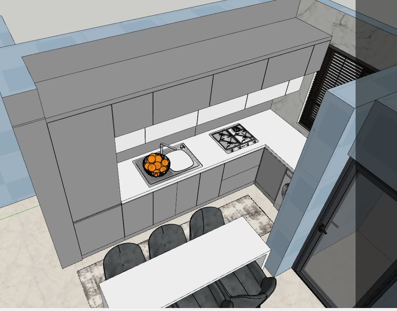 طراحی سه بعدی کابینت در کیش